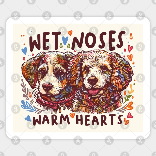 wet noses, warm hearts Sticker by hunnydoll